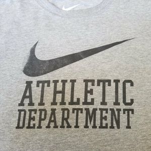 Nike regular fit heather gray tee with Athletic De